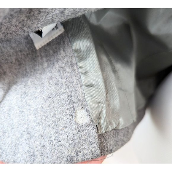 Women's Gray Wool Fitted Blazer Jacket Sz M Vintage 1980s Ladies Grey Wool Coat - Picture 10 of 10